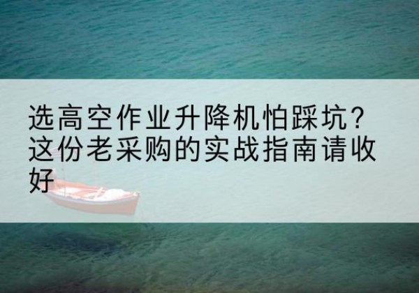 青山高空作业升降机厂家推荐-选高空作业升降机怕踩坑？这份老采购的实战指南请收好